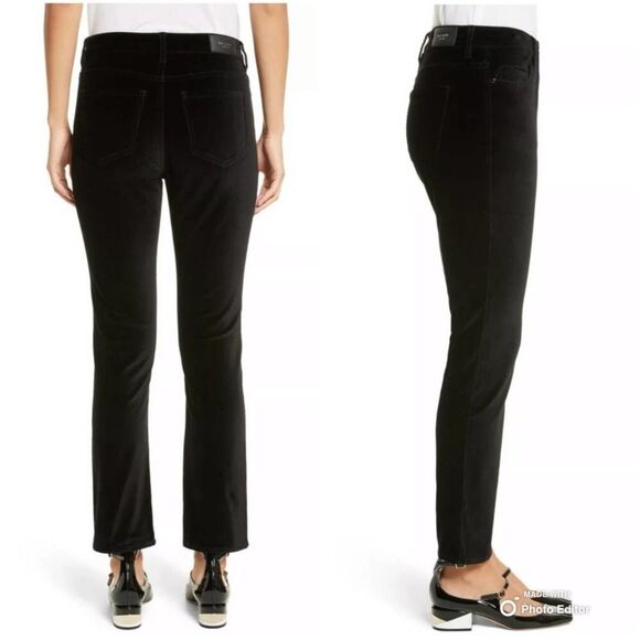 Kate Spade  Women’s  Black Velveteen Jeans Broome Street pants Size 33/14 NWOT - Picture 3 of 10